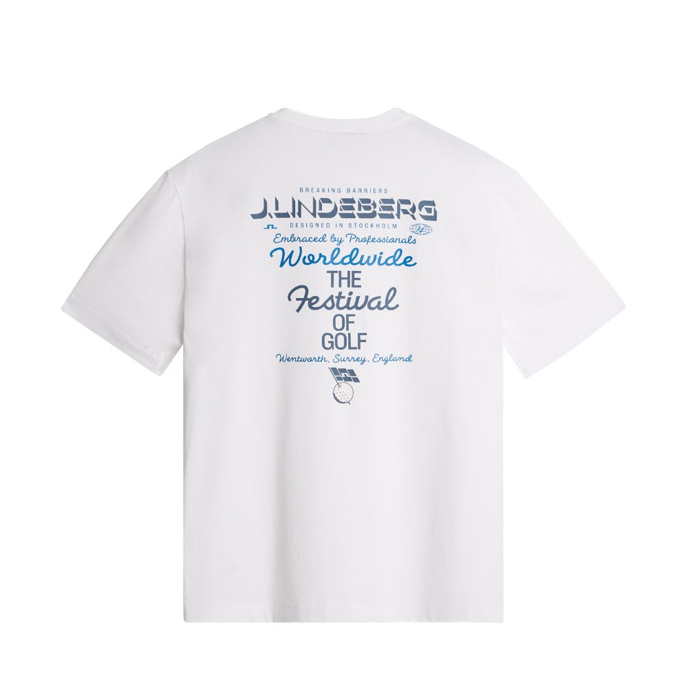 BMW PGA Championship J.Lindeberg Unisex Billy Festival of Golf White T-Shirt