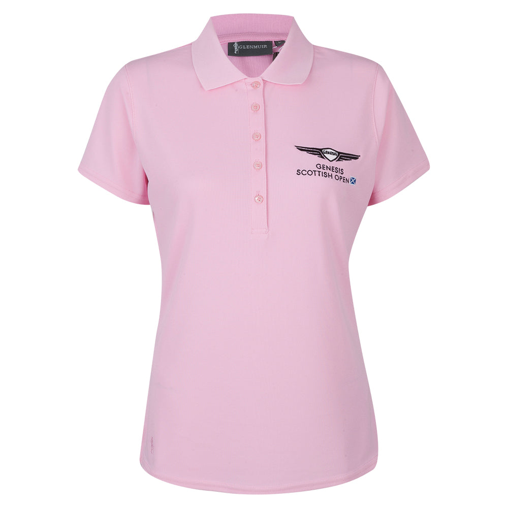 Genesis Scottish Open Glenmuir Women&#39;s Pink Polo - Front