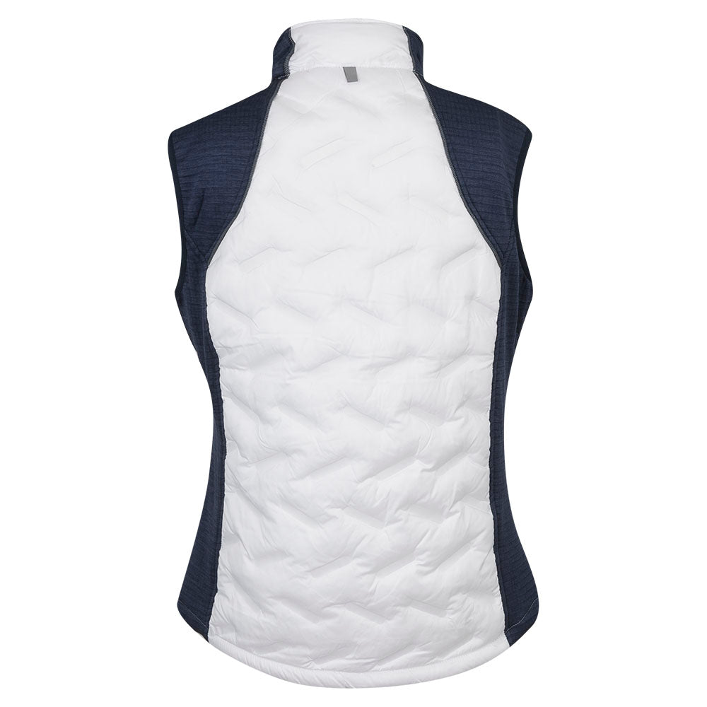 Scandinavian Mixed Women's White/Navy Gilet - Back