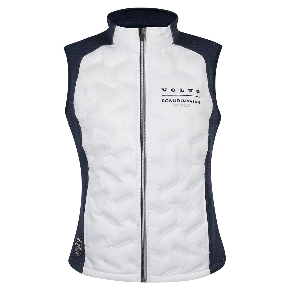 Scandinavian Mixed Women's White/Navy Gilet - Front
