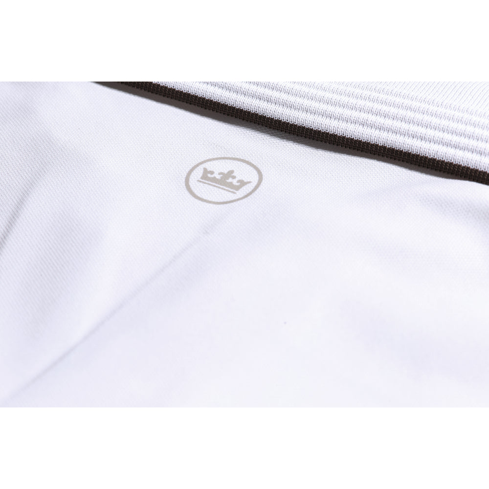 BMW PGA Championship Men&#39;s Peter Millar White Polo - Logo Close-up