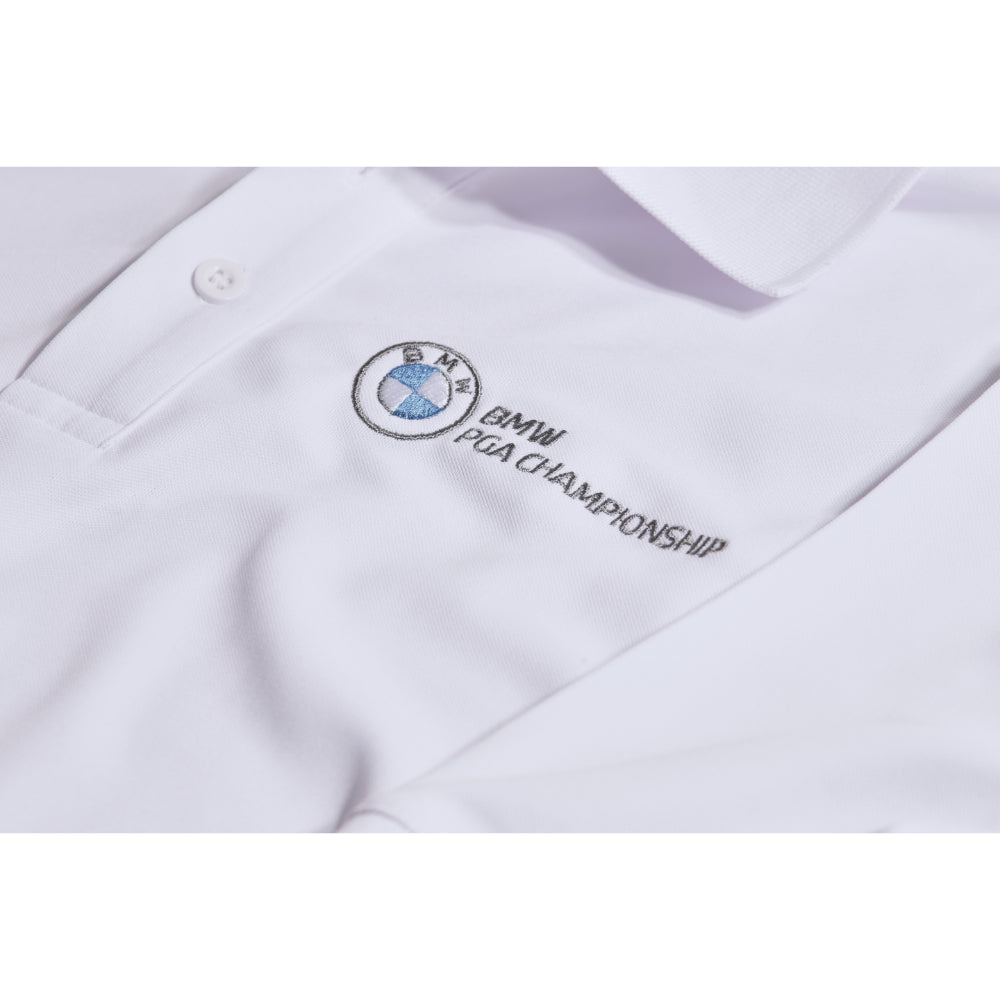 BMW PGA Championship Men's White Polo Shirt - Badge Close-up