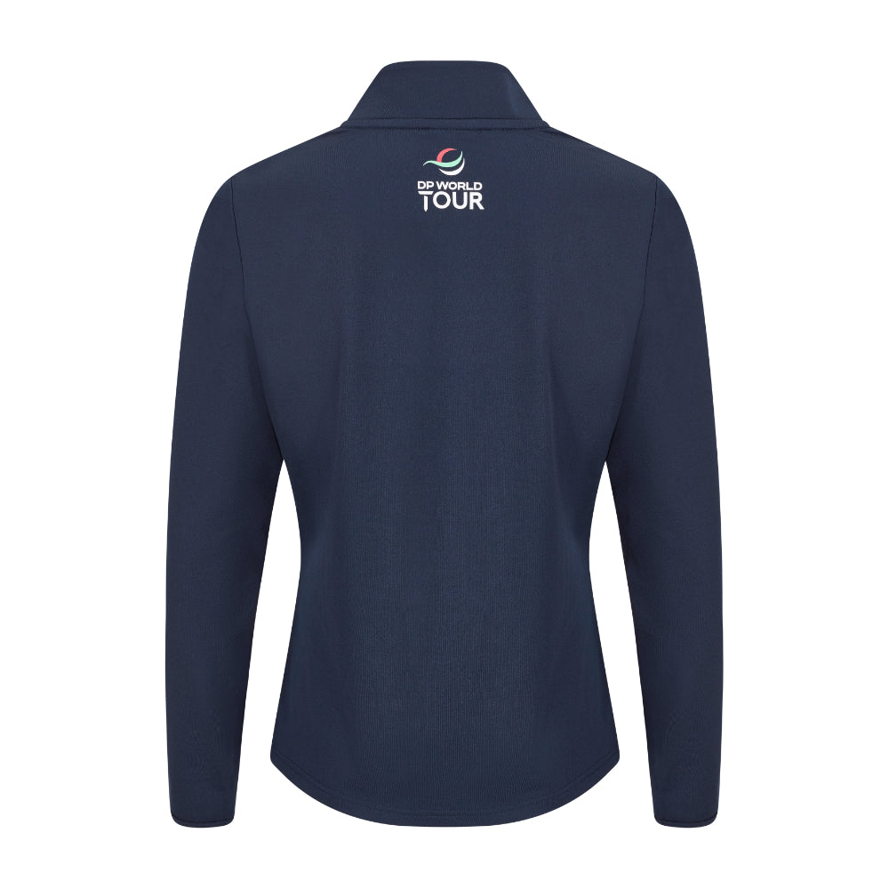 BMW PGA Championship Women's Navy 1/4 Zip Mid Layer - Back