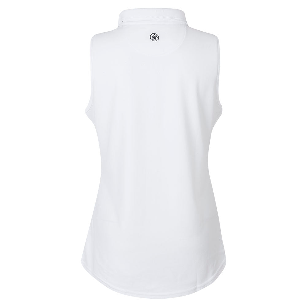 Women's DP World Tour Sleeveless Polo - White - Back