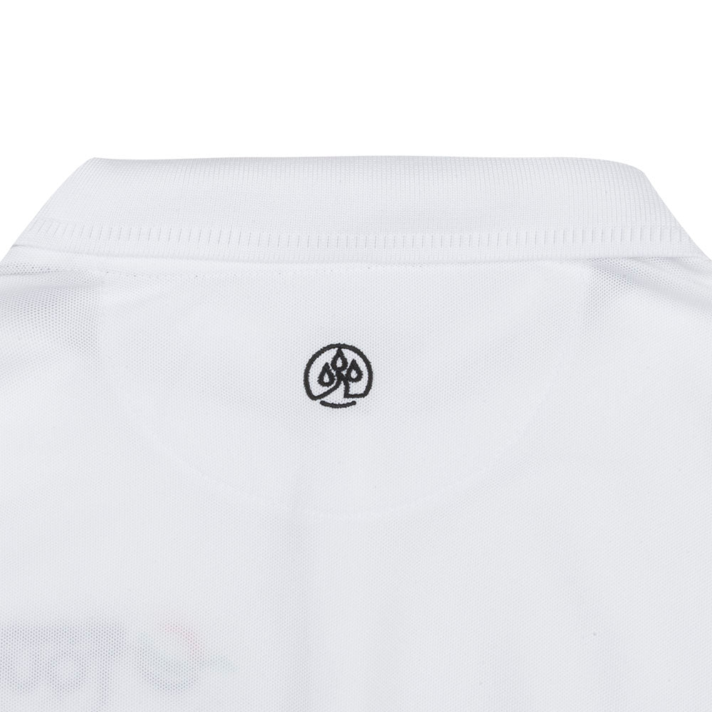 Women's DP World Tour Sleeveless Polo - White - Logo Close-up