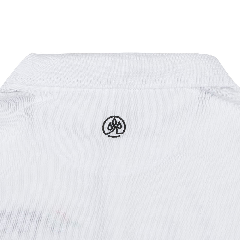 Women&#39;s DP World Tour Sleeveless Polo - White - Logo Close-up