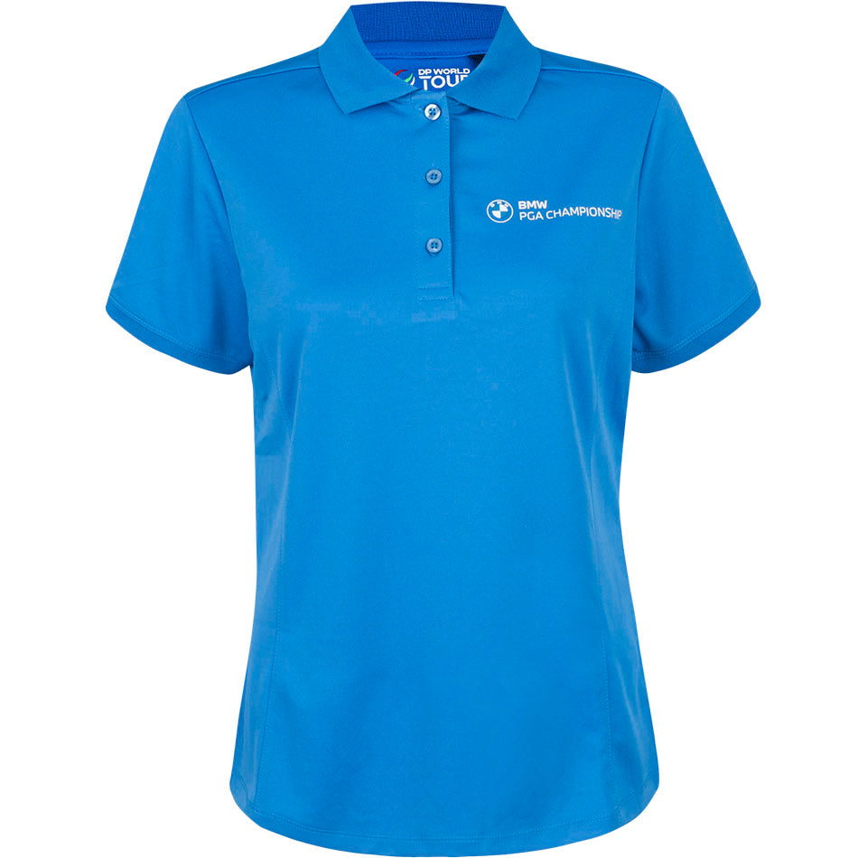 BMW PGA Championship Women's Sky Blue Polo - Front