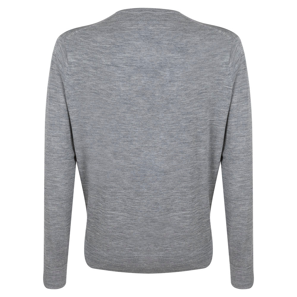 BMW PGA Championship Peter Millar Men's Grey Crew Knit - Back