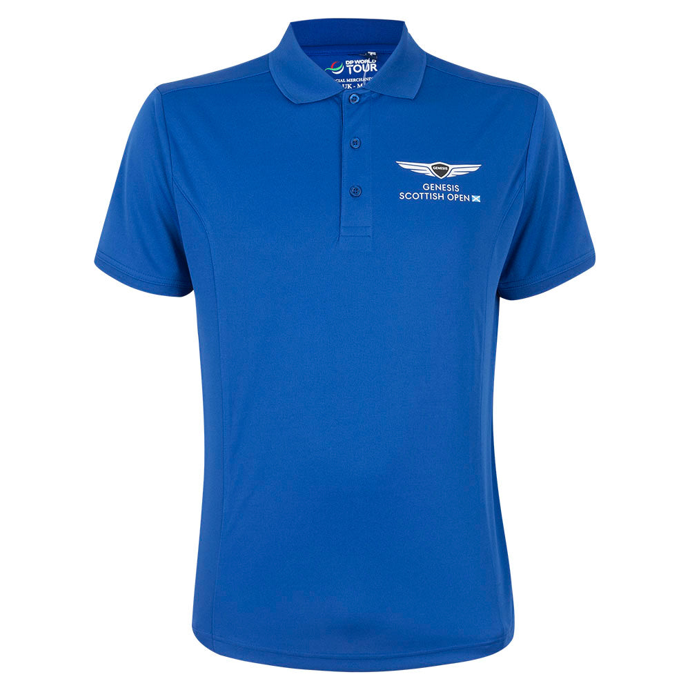 Genesis Scottish Open Men&#39;s Polo Shirt - Royal Blue - Front
