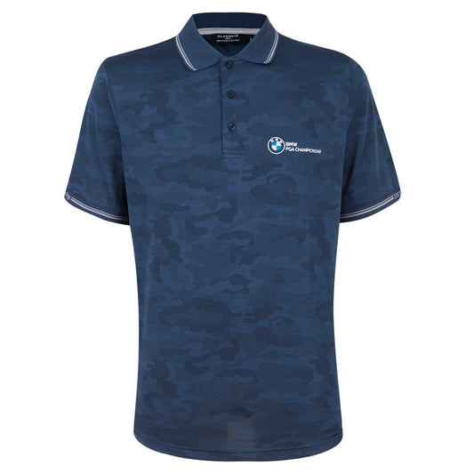 BMW PGA Championship Glenmuir Men's Navy Camo Polo - Front