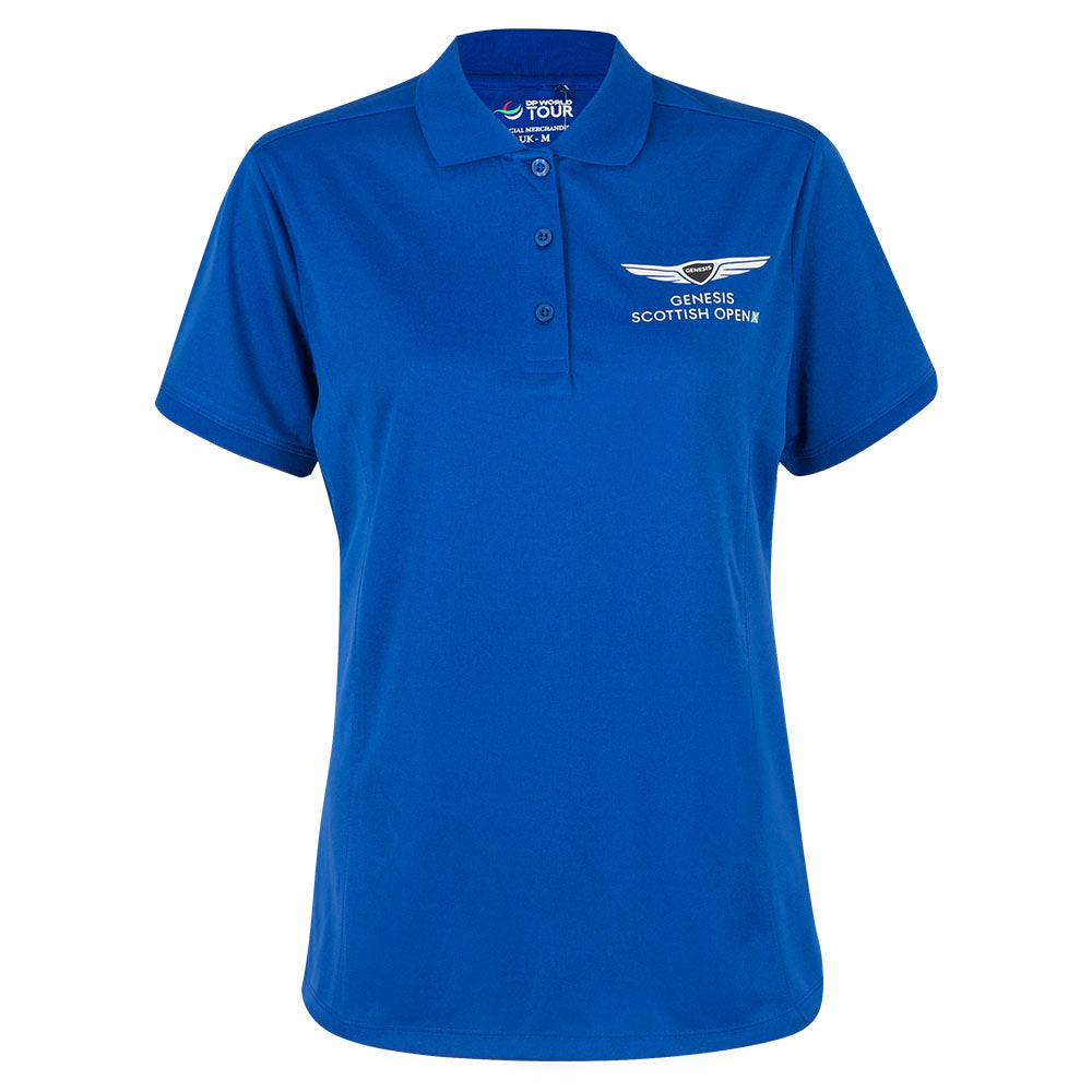 Genesis Scottish Open Women&#39;s Polo Shirt - Royal Blue - Front