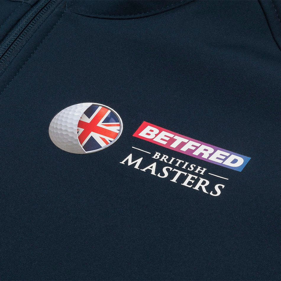 British Masters Men&#39;s Softshell Jacket - Navy - Badge Close-up