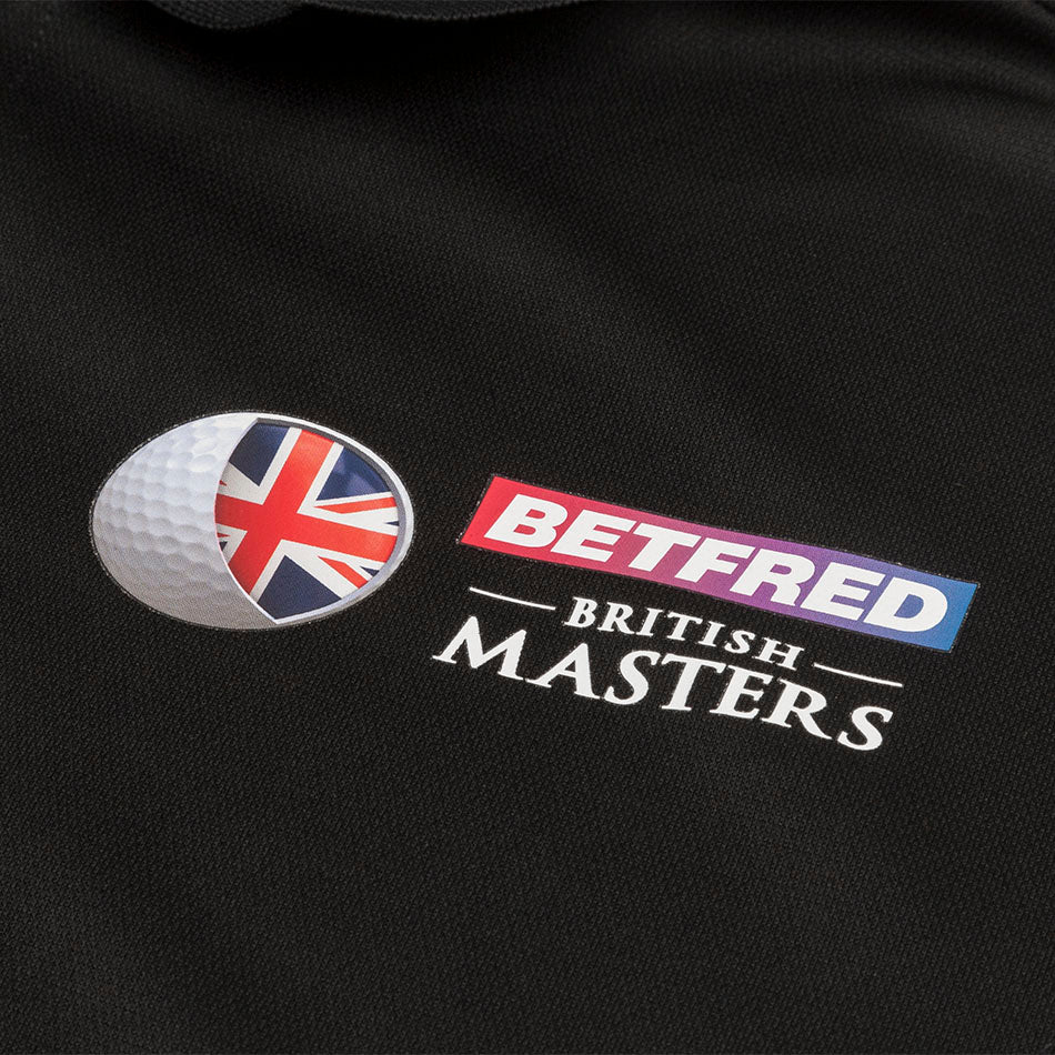 British Masters Polo - Black - Badge Close-up