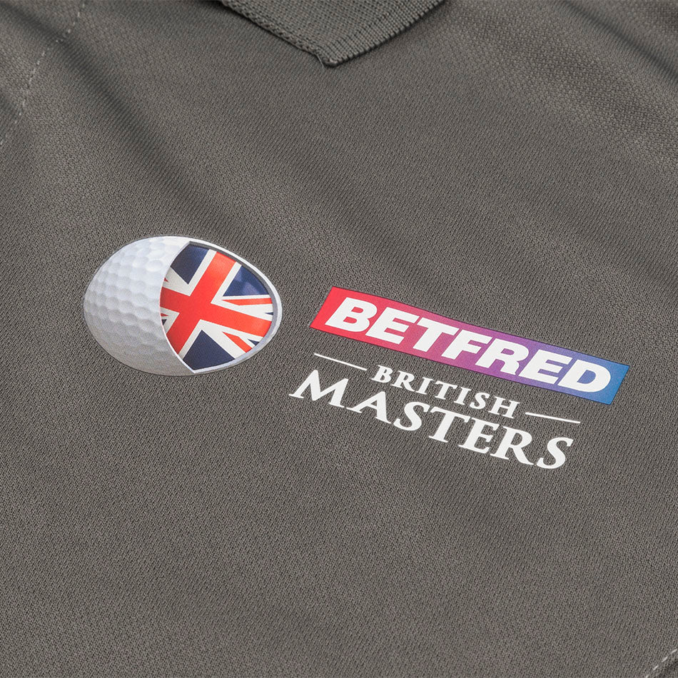 British Masters Polo - Grey - Badge Close-up