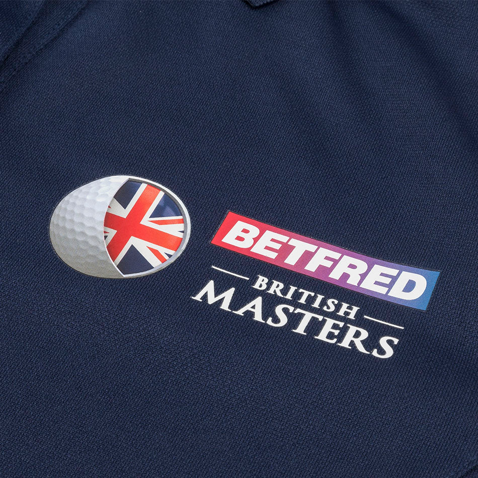 British Masters Women&#39;s Polo - Navy - Badge Close-up