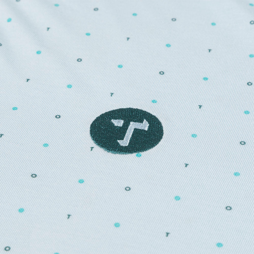 Men's DP World Tour/Oceantee Polo - Blue - Logo Close-up