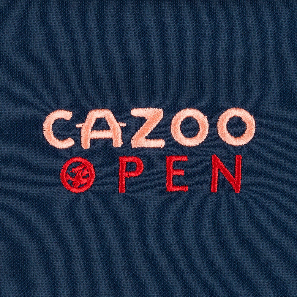 CAZOO Open Men&#39;s Button-Down Panel Polo - Badge Close-up
