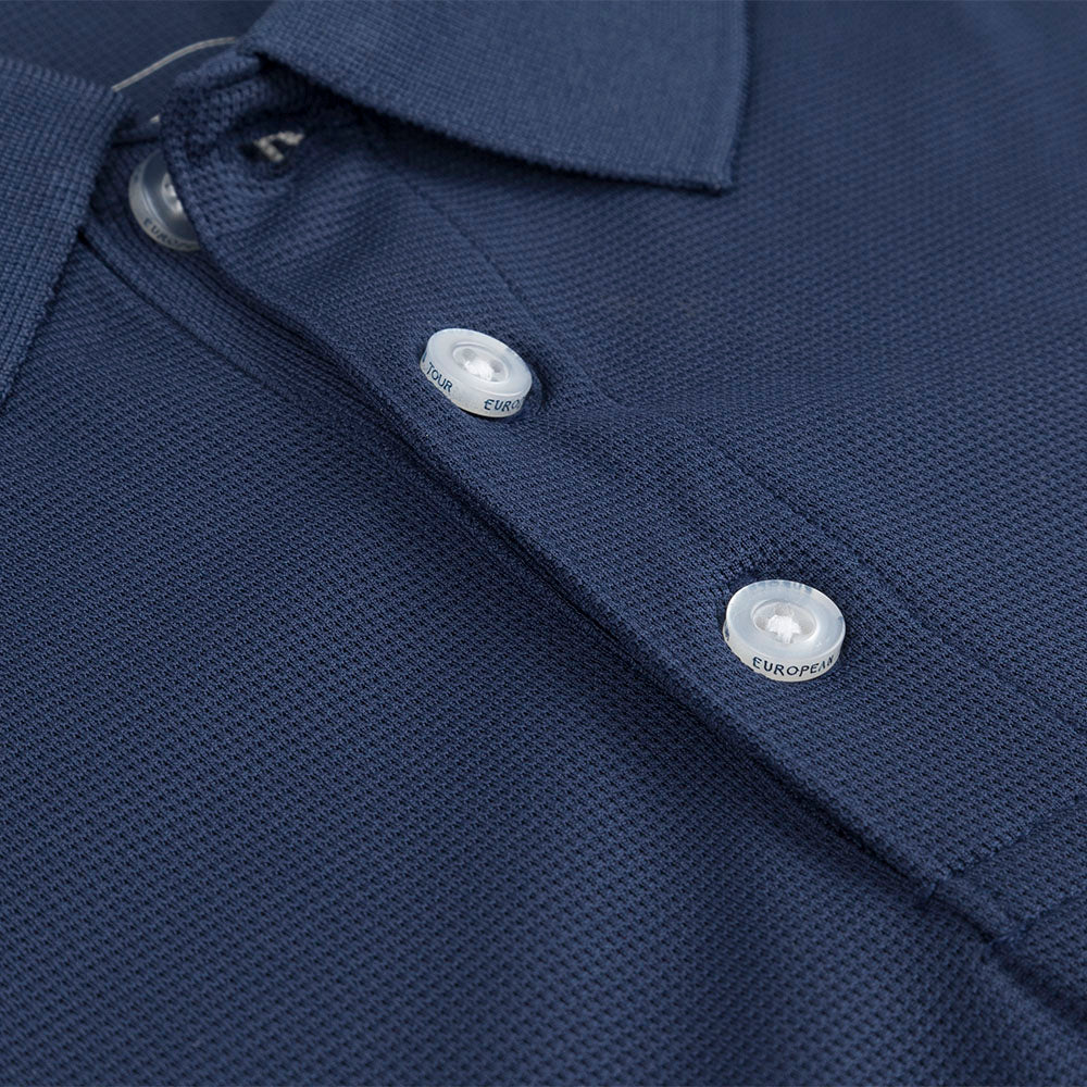 CAZOO Open Men&#39;s Plain Polo - Button Close-up Navy