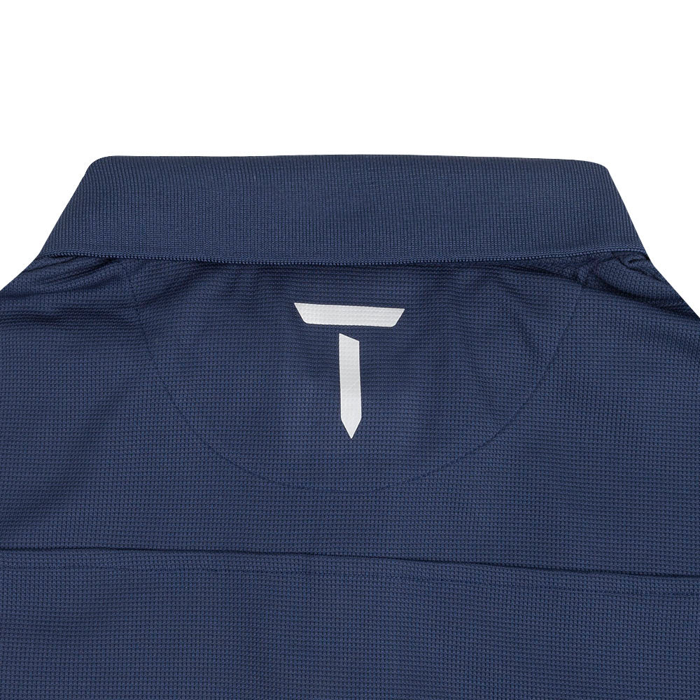 CAZOO Open Men's Plain Polo - Logo Close-up Navy