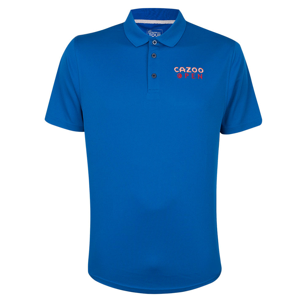 CAZOO Open Men's Plain Polo - Front Blue