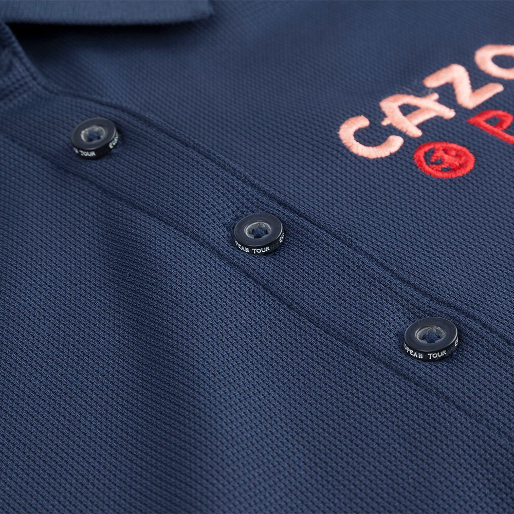 CAZOO Open Women's Carly Polo - Button Close-up Navy