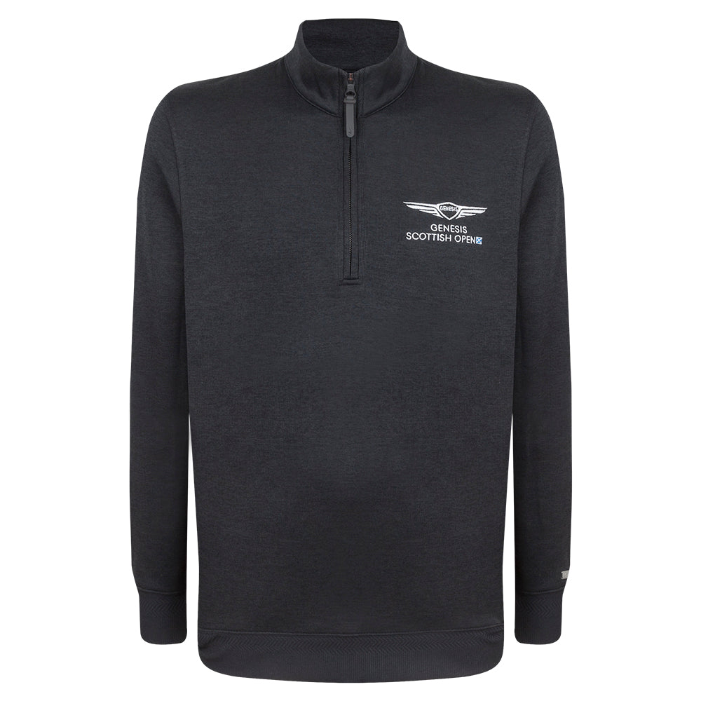 Genesis Scottish Open Nike Men's Black 1/2 Zip Mid Layer - Front