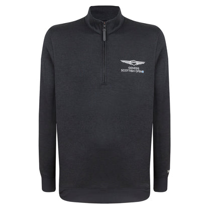 Genesis Scottish Open Nike Men's Black 1/2 Zip Mid Layer - Front