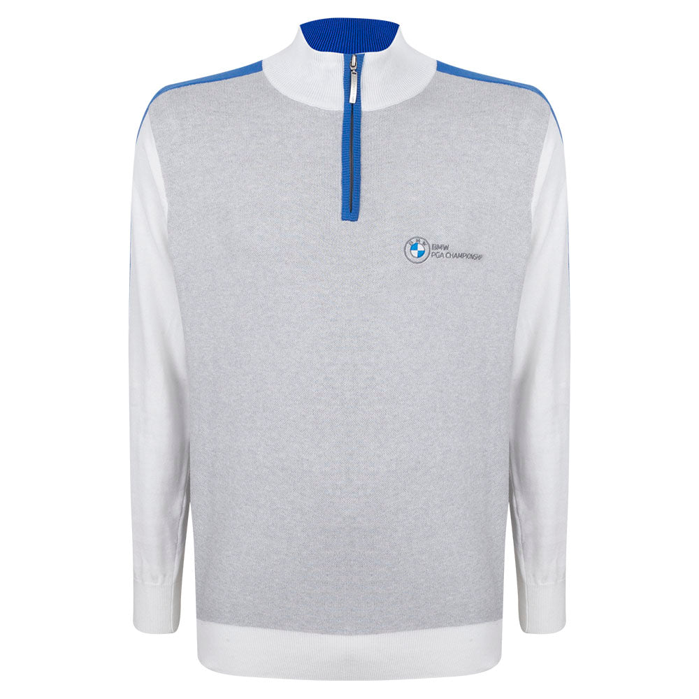 BMW PGA Championship Glenmuir Men's White Sweater - Front