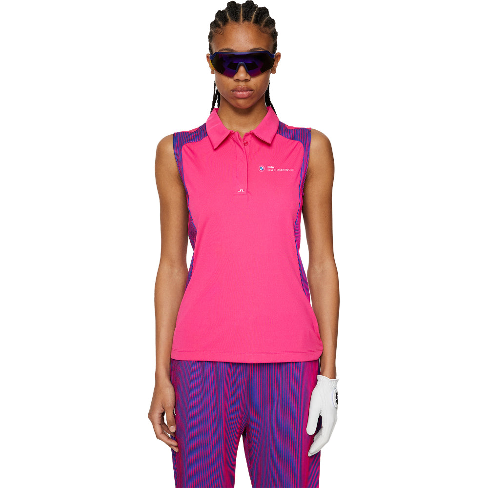 BMW PGA Championship J.Lindeberg Women&#39;s Pink Betsy Polo Shirt