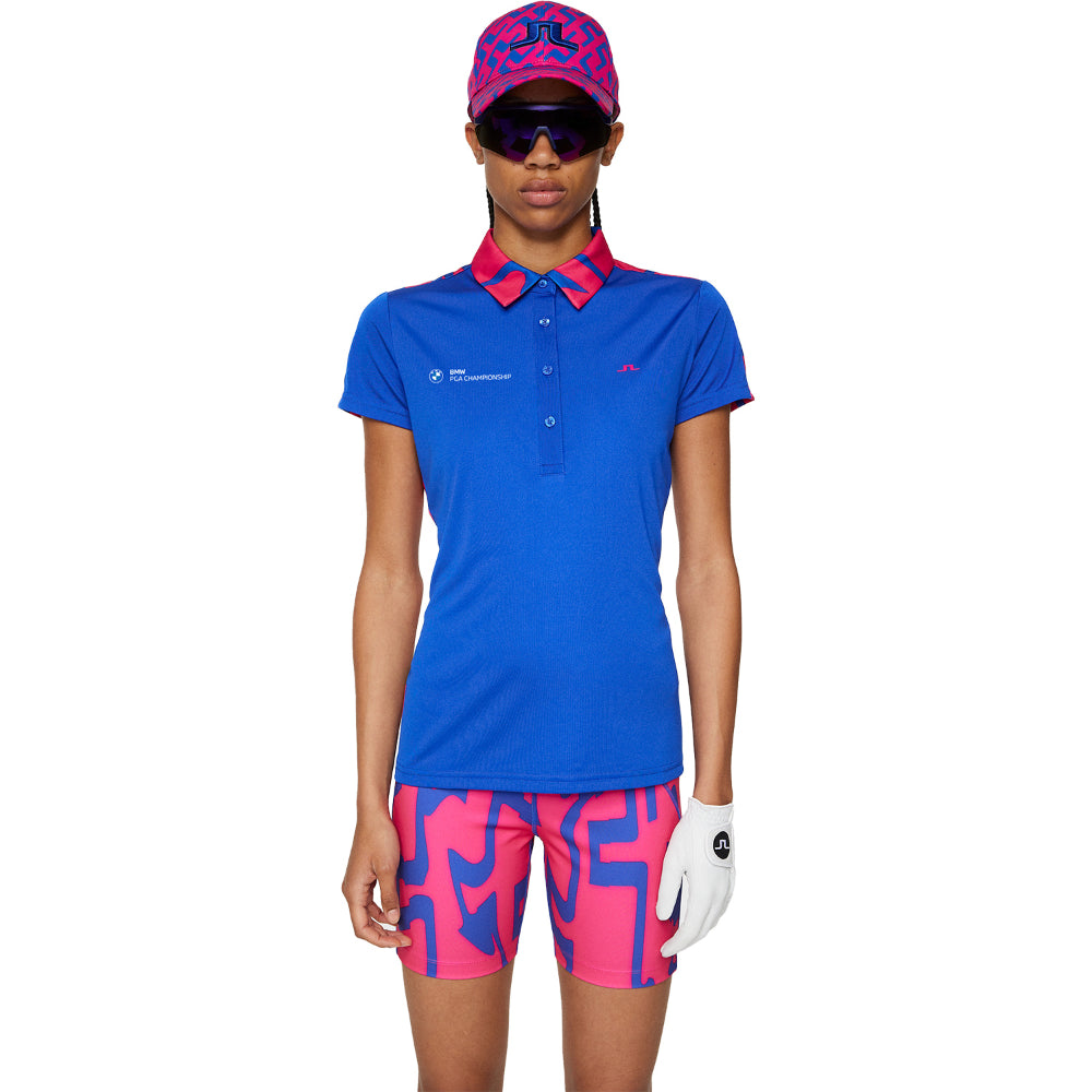 BMW PGA Championship J.Lindeberg Women&#39;s Blue Cara Polo Shirt