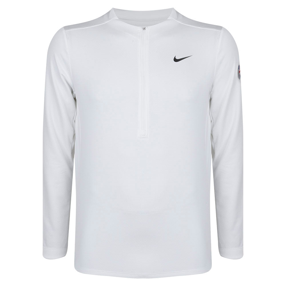 Betfred British Masters Nike Women's White 1/2 Zip Mid Layer - Front