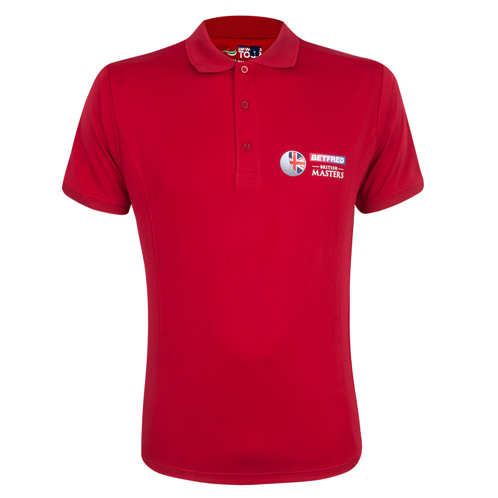 British Masters Men&#39;s Red Polo - Front