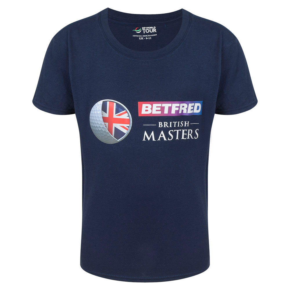 British Masters Youth Event T-Shirt - Navy - Front