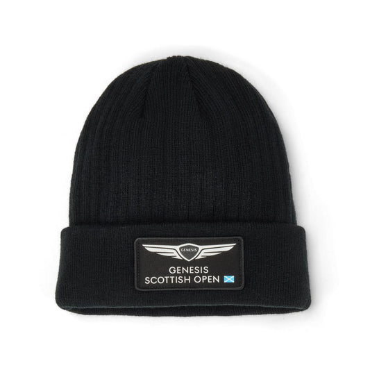 Genesis Scottish Open Black Ribbed Beanie