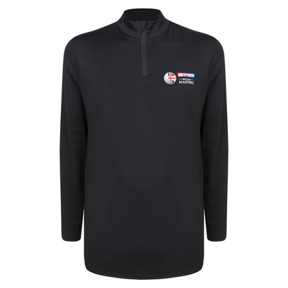 Betfred British Masters Men's Black 1/4 Zip Mid Layer