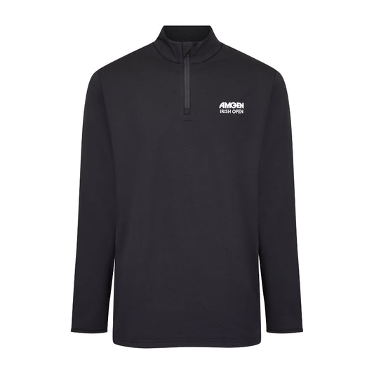 Amgen Irish Open Men's Black 1/4 Zip Midlayer Front