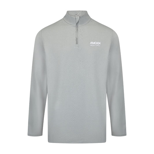 Amgen Irish Open Men's Grey 1/4 Zip Midlayer Front