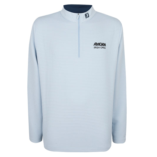 Amgen Irish Open FootJoy Men's Light Blue Waffle 1/4 Zip Midlayer