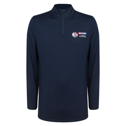 Betfred British Masters Men's Navy 1/4 Zip Mid Layer