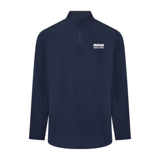 Amgen Irish Open Men's Navy 1/4 Zip Midlayer Front