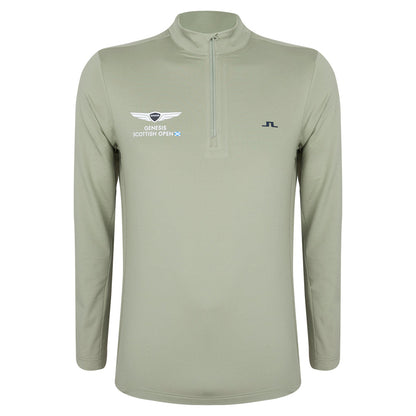 Genesis Scottish Open J.Lindeberg Men's Green 1/4 Zip Mid Layer