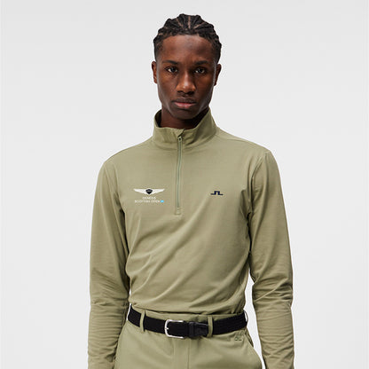 Genesis Scottish Open J.Lindeberg Men's Green 1/4 Zip Mid Layer