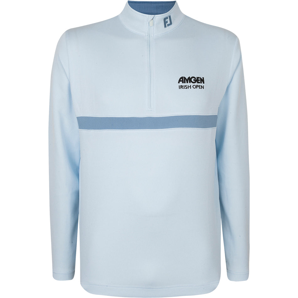 Amgen Irish Open FootJoy Men&#39;s Light Blue 1/4 Zip Mid Layer