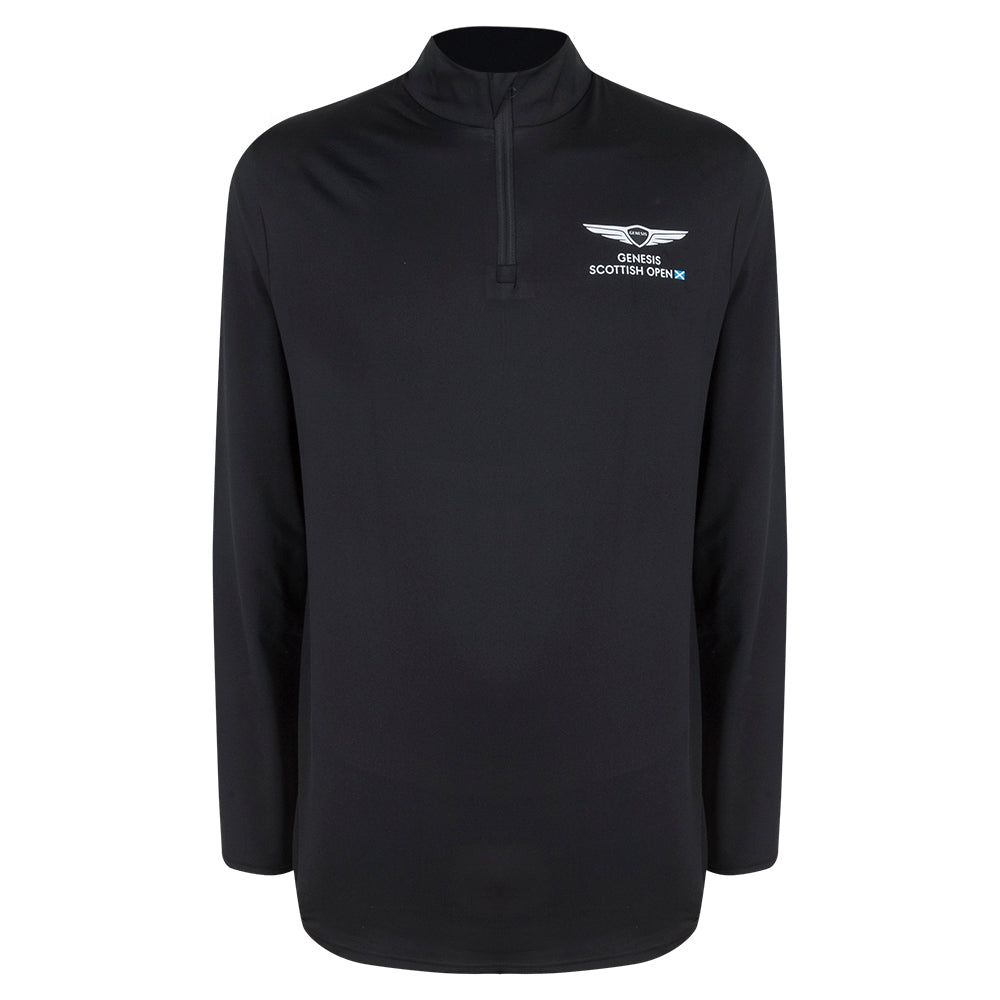 Genesis Scottish Open Men's Black 1/4 Zip Mid Layer