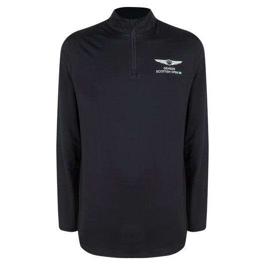 Genesis Scottish Open Men's Black 1/4 Zip Mid Layer