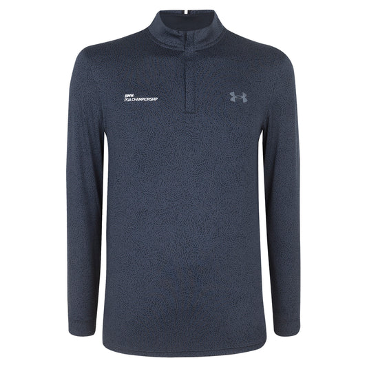 BMW PGA Championship Men's Under Armour Black Print 1/4 Zip Midlayer