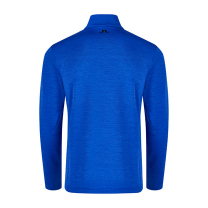 BMW PGA Championship J.Lindeberg Men's Blue Destry 1/4 Zip Mid Layer