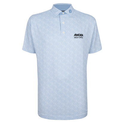 Amgen Irish Open FootJoy Men's Light Blue Pattern Polo Shirt