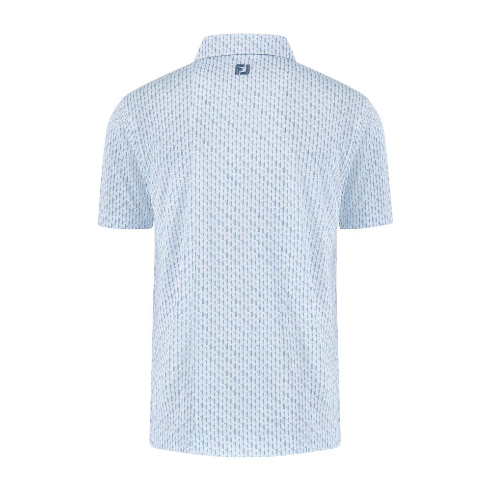 Betfred British Masters FootJoy Men's White/Red Pattern Polo Shirt