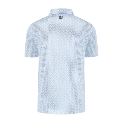 Betfred British Masters FootJoy Men's White/Red Pattern Polo Shirt